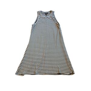 Volcom Black and White Striped Sleeveless Dress Small